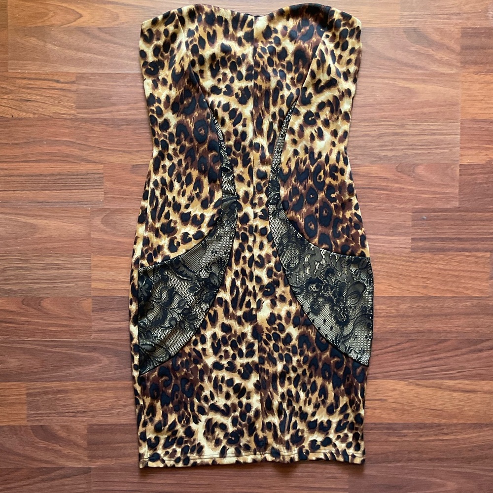 Leopard print Body-con Sleeveless Mini Dress